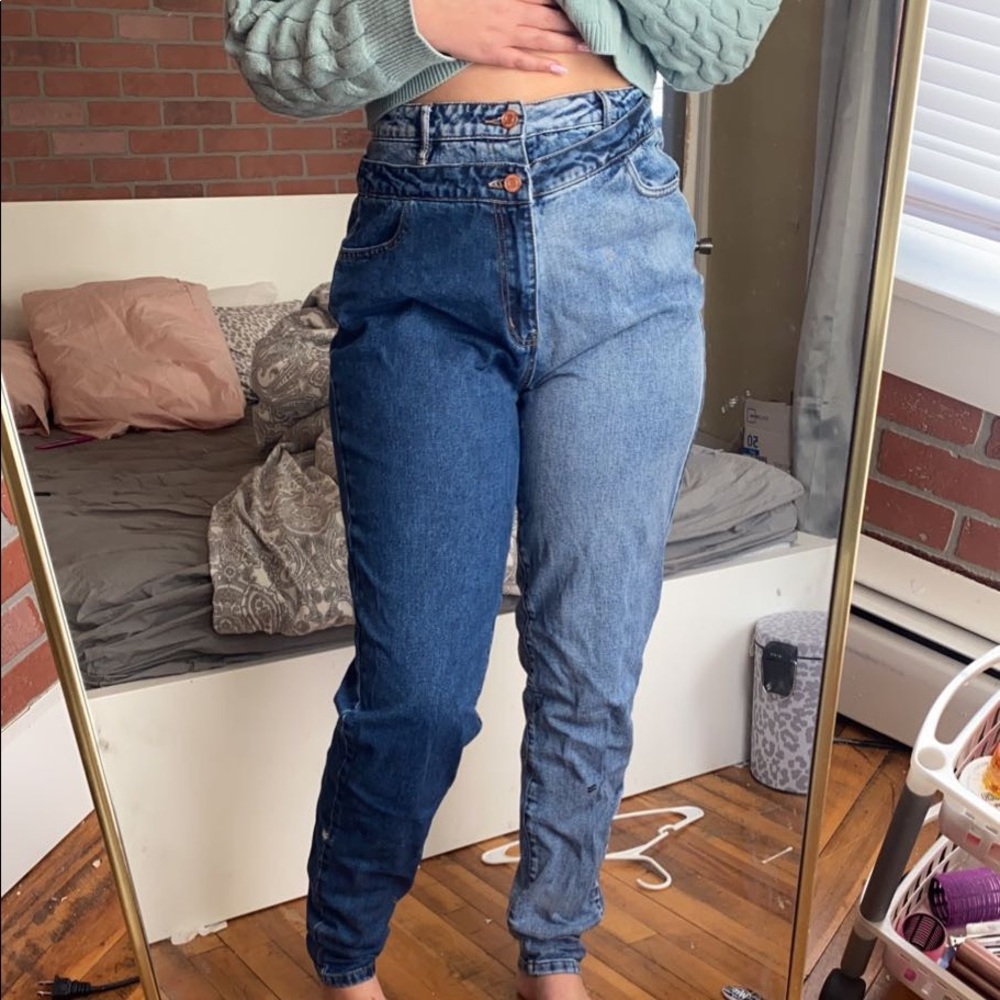 misguided two tone jeans